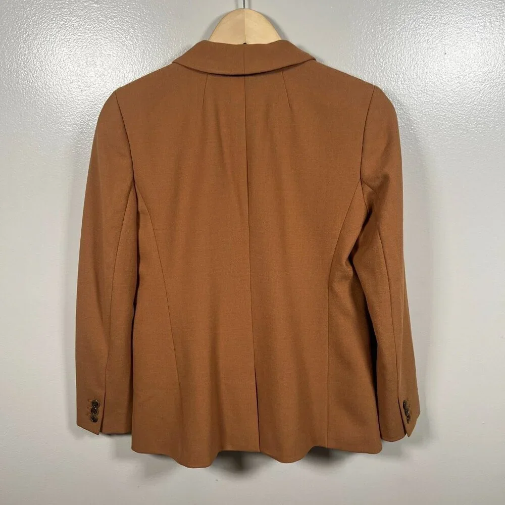 J.Crew Parke Bi Stretch Blazer Jacket Size 2 Camel Brown Career Work Business - Picture 2 of 11